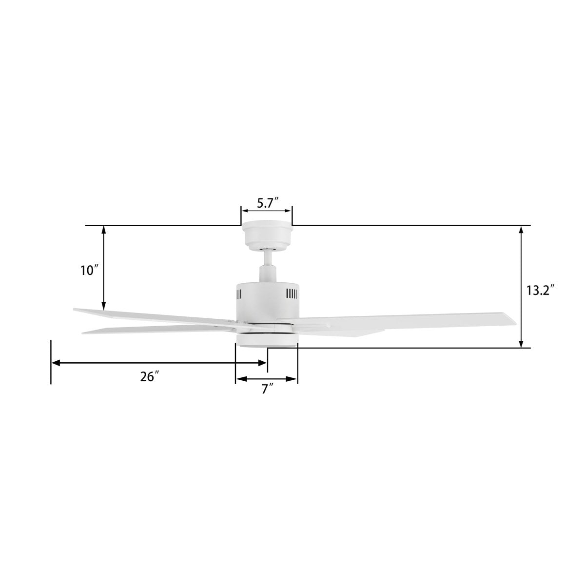 MONTGOMERY 52 inch 4 - Blade Smart Ceiling Fan with LED Light & Remote - LEDMyPlace