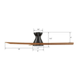 NICOLET 52 inch 3 - Blade Flush Mount Smart Ceiling Fan with LED Light & Remote - LEDMyPlace