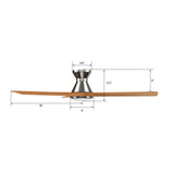 NICOLET 52 inch 3 - Blade Flush Mount Smart Ceiling Fan with LED Light & Remote - LEDMyPlace
