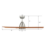 NICOLET 52 inch 3 - Blade Smart Ceiling Fan with LED Light & Remote - LEDMyPlace