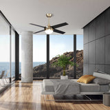 Nova 48 - inch Indoor Best Smart Ceiling Fan with LED Light Kit & Wall Control, Works with Alexa/Google Home/Siri - LEDMyPlace
