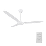 OBERON 56 inch 3 - Blade No Light Ceiling Fan with Remote - LEDMyPlace