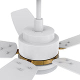 PEYTON 52 inch 5 - Blade Smart Ceiling Fan with LED Light & Remote - LEDMyPlace