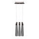9-Lights LED Pendant Light Fixture, Dimmable, 3000K (Warm White), Smoky Grey