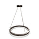 35W Brushed Nickel Finish and White Acrylic Shade - LED Round Pendant Light, 3000K (Warm White), 2000 Lumens - ETL Listed
