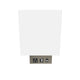 Modern LED Wall Sconce With 1 USB, 1 Switch, 1 Outlet - ETL Listed, Satin Nickel Finish W/ White shade