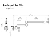 ZLINE Rembrandt Pot Filler in Brushed Nickel (REM-FPF-BN)