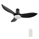 RYNA 45 inch 3 - Blade Flush Mount Smart Ceiling Fan with LED Light & Remote - LEDMyPlace