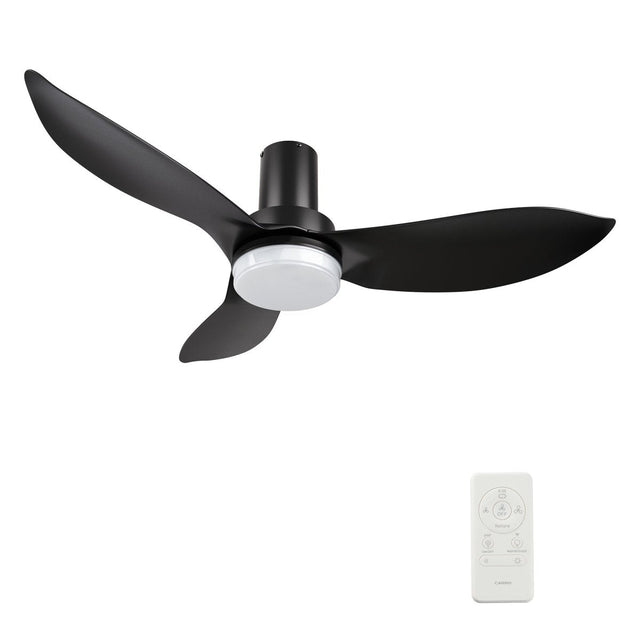 RYNA 45 inch 3 - Blade Flush Mount Smart Ceiling Fan with LED Light & Remote - LEDMyPlace