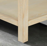 Salem Freestanding Solid Wood Bathroom Vanity With Carrara White Marble Sink Top & 4 In. Backsplash in Nature Wood Finish