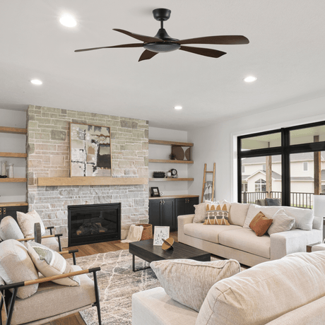 SALEM 52 inch 5 - Blade Smart Ceiling Fan with Remote - LEDMyPlace