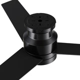 Santana 52 inch 3 blade flush mount ceiling fan with wall control white birchwood reversible blades - LEDMyPlace