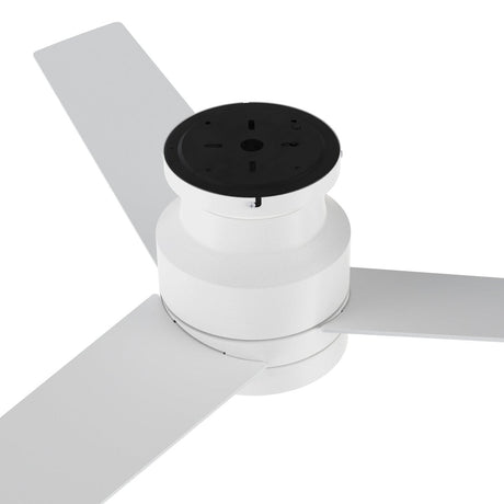 Santana 52 inch 3 blade flush mount ceiling fan with wall control white birchwood reversible blades - LEDMyPlace