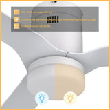 SPEZIA 52 inch 3 - Blade Flush Mount Smart Ceiling Fan with LED Light & Remote - LEDMyPlace
