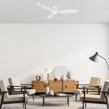STANLEY 60 inch 3 - Blade Flush Mount No Light Ceiling Fan with Remote - LEDMyPlace