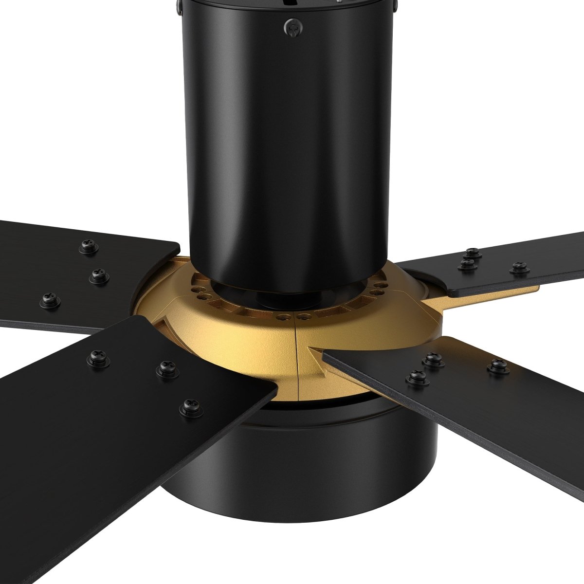 STOCKTON 52 inch 5 - Blade Flush Mount Smart Ceiling Fan with LED Light & Remote - LEDMyPlace