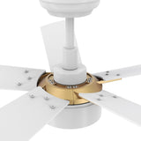 STOCKTON 52 inch 5 - Blade Smart Ceiling Fan with LED Light & Remote - LEDMyPlace