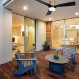 Striver 52" (3 - Blade) White Flush Mount Best Smart Ceiling Fan w/ Dimmable LED Light, Works w/ Remote Control/Alexa/Google Home/Siri - LEDMyPlace