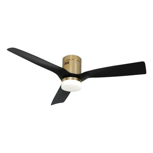 Striver 52" (3 - Blade) White Flush Mount Best Smart Ceiling Fan w/ Dimmable LED Light, Works w/ Remote Control/Alexa/Google Home/Siri - LEDMyPlace
