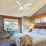 TARRASA 52 inch 5 - Blade Smart Ceiling Fan with LED Light & Remote - LEDMyPlace