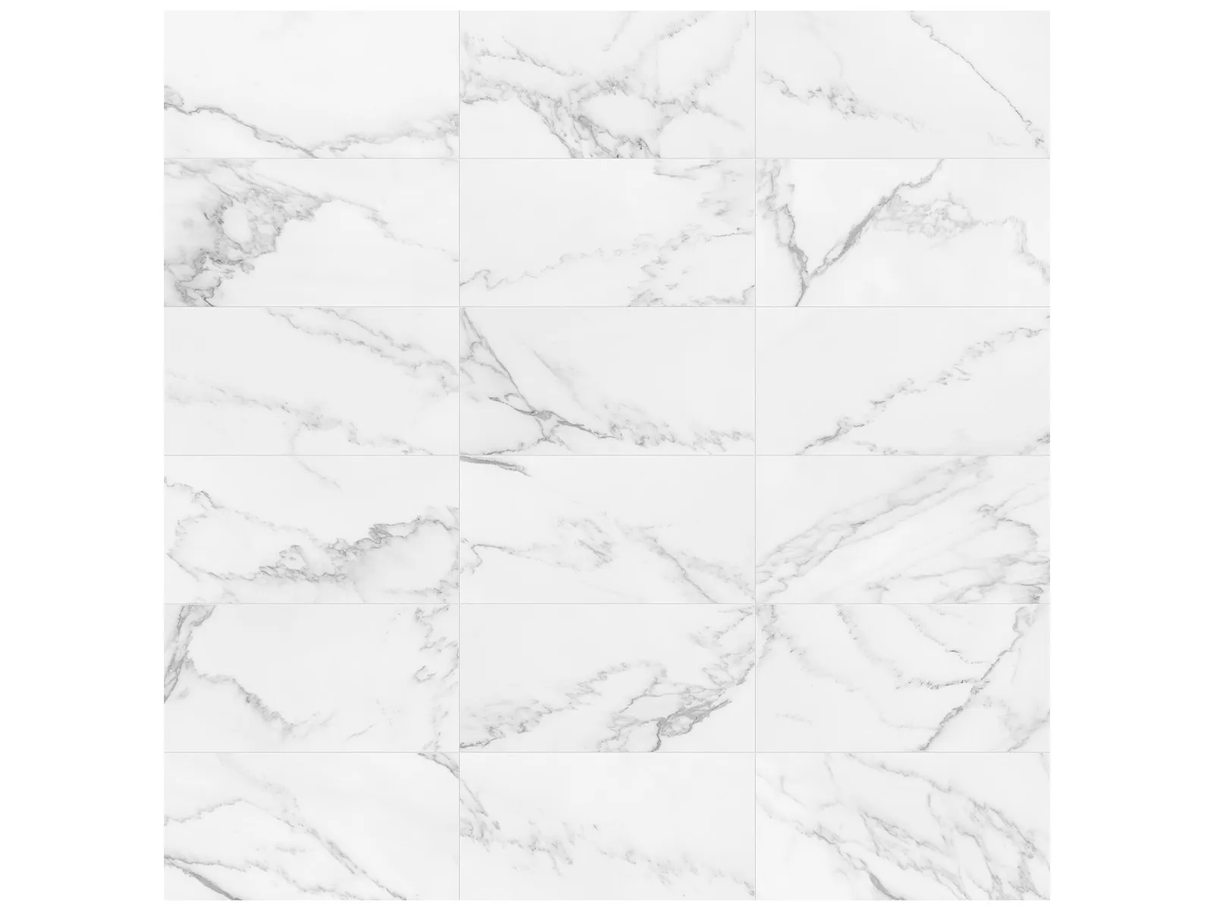 12 x 24 in Lumino Bianco Matte Pressed Glazed Porcelain Tile