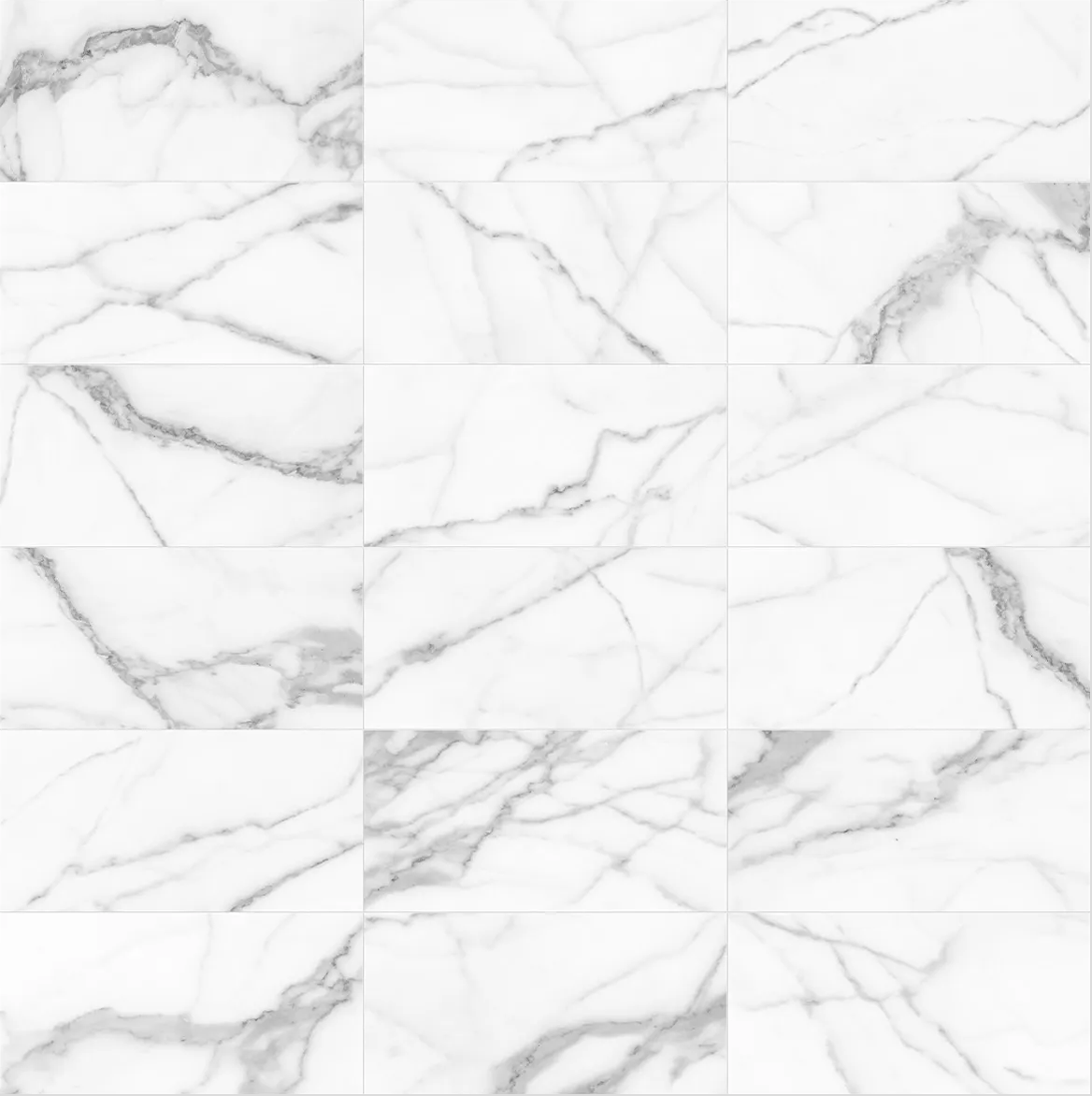 12 x 24 in Lumino Statuario Matte Pressed Glazed Porcelain Tile