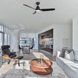 TOULON 52 inch 3 - Blade Smart Ceiling Fan with LED Light & Remote - LEDMyPlace