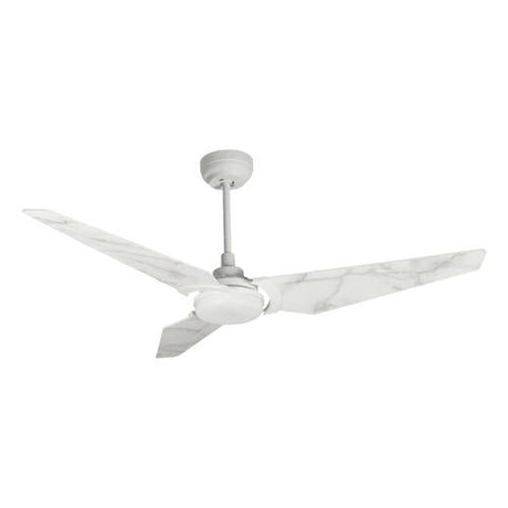 Trailblazer (3 - Blade) Best Smart Ceiling Fan with Dimmable LED Light, White/Marble Pattern, Works w/ Remote Control/Alexa/Google Home/Siri - LEDMyPlace