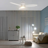 TRENTO 48 inch 3 - Blade Flush Mount Smart Ceiling Fan with LED Light & Remote - LEDMyPlace