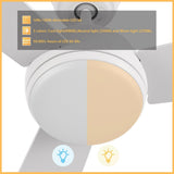 TRYTON 52 inch 3 - Blade Ceiling Fan with LED Light & Remote - LEDMyPlace