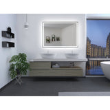 Twinkle 55'' Polished Edge Frosted Panel LED Bathroom Vanity