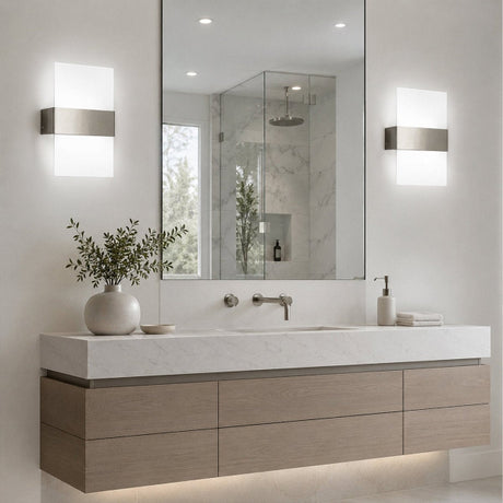 Wall Mounted LED Light Fixture, 5000K, Dimmable, ETL/CE Certificate, Material: Metal + White Acrylic Shade - LEDMyPlace