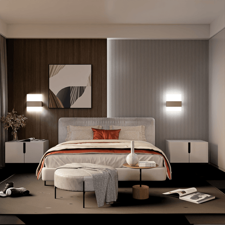 Wall Mounted LED Light Fixture, 5000K, Dimmable, ETL/CE Certificate, Material: Metal + White Acrylic Shade - LEDMyPlace