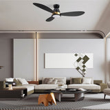 YORK 52 inch 3 - Blade Flush Mount Smart Ceiling Fan with LED Light & Remote - LEDMyPlace