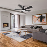 ZELDA 52 inch 5 - Blade Ceiling Fan with LED Light & Remote - LEDMyPlace