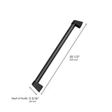 ZLINE 24 In. Touchstone Refrigerator Drawer Handles in Black Stainless Steel (RDHO-BS-24)