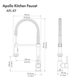 ZLINE Autograph Edition Apollo Pull Down Spring Single Handle Kitchen Faucet in Matte Black and Champagne Bronze (APL-KF-ZMBCB)