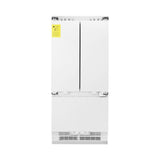 ZLINE Autograph Edition 36 in. 19.6 cu. ft. Panel Ready French Door Built-In Bottom Freezer Refrigerator with Water Dispenser and Ice Maker with Matte Black Accents (RBIVZ-36-MB)