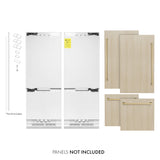 ZLINE Autograph Edition 60 in. 32.2 cu. ft. Panel Ready French Door Built-In Bottom Freezer Refrigerator with Water Dispenser and Ice Maker with Champagne Bronze Accents (RBIVZ-60-CB)