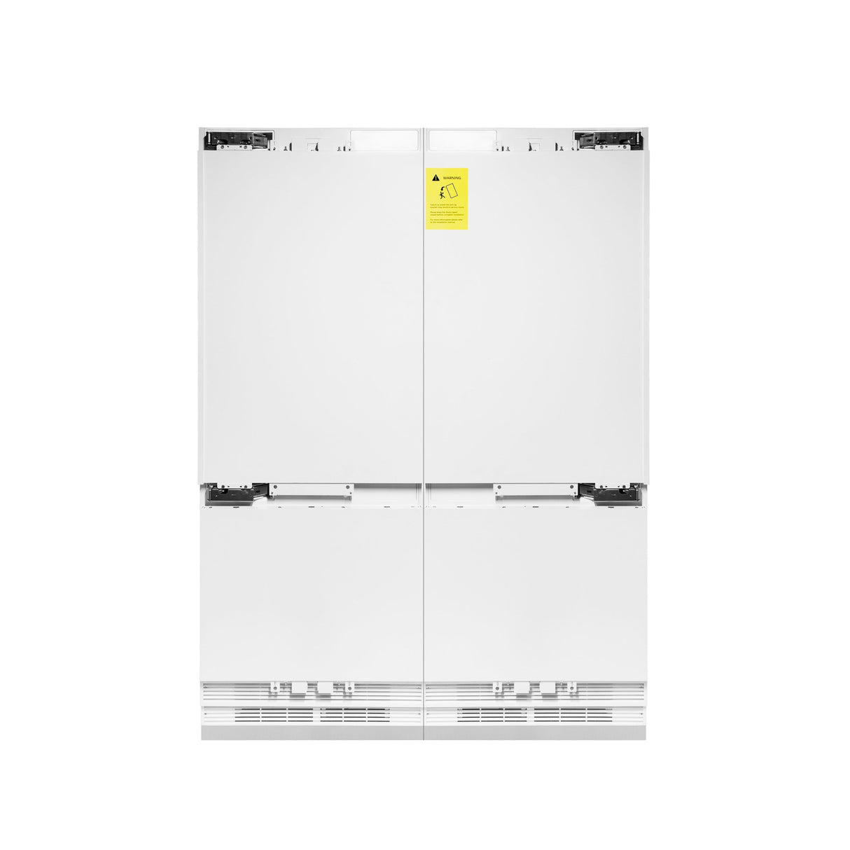 ZLINE Autograph Edition 60 in. 32.2 cu. ft. Panel Ready French Door Built-In Bottom Freezer Refrigerator with Water Dispenser and Ice Maker with Polished Gold Accents (RBIVZ-60-G)