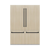 ZLINE Autograph Edition 60 in. 32.2 cu. ft. Panel Ready French Door Built-In Bottom Freezer Refrigerator with Water Dispenser and Ice Maker with Matte Black Accents (RBIVZ-60-MB)