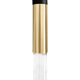 ZLINE Autograph Edition Gemini Pull Down Single Handle Kitchen Faucet in Matte Black and Champagne Bronze (GEM-KF-ZMBCB)