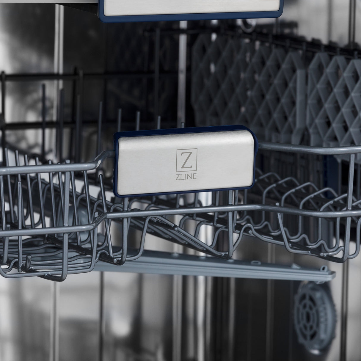 ZLINE Autograph Edition 24" Tallac Series 3rd Rack Top Control Built-In Tall Tub Dishwasher in Custom Panel Ready with Polished Gold Handle, 51dBa (DWVZ-24-G)