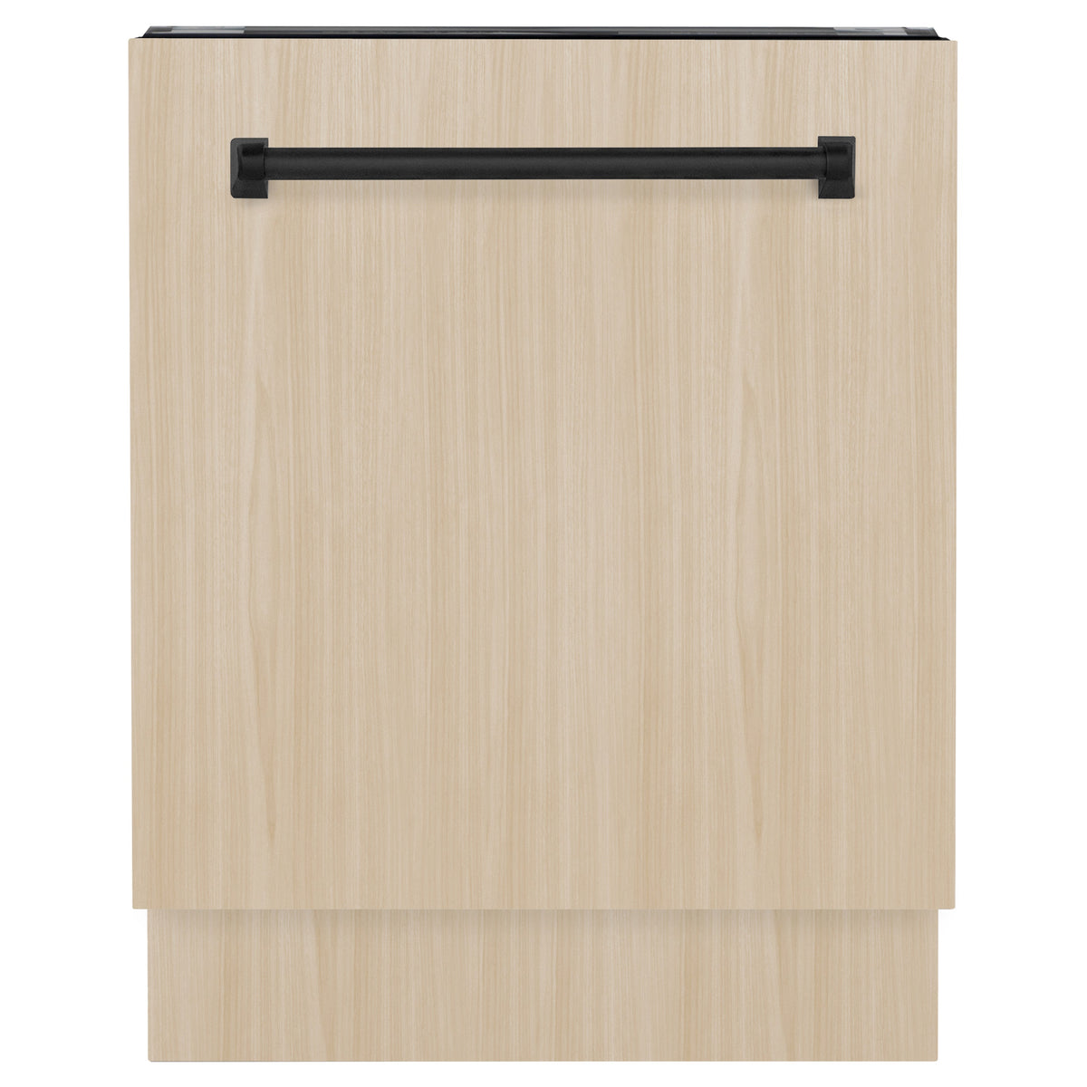 ZLINE Autograph Edition 24" Tallac Series 3rd Rack Top Control Built-In Tall Tub Dishwasher in Custom Panel Ready with Matte Black Handle, 51dBa (DWVZ-24-MB)