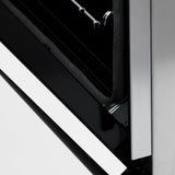 ZLINE Autograph Edition 30 in. 4.0 cu. ft. Legacy Dual Fuel Range with 4 Burner Gas Cooktop and Electric Convection Oven in Satin Stainless Steel with White Matte Door and Polished Gold Accents (RASZ-WM-30-G)
