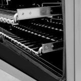 ZLINE Autograph Edition 60 in. 7.4 cu. ft. Legacy Dual Fuel Range with 9 Burner Gas Cooktop and 2 Electric Convection Ovens in Stainless Steel and Matte Black Accents (RAZ-60-MB)