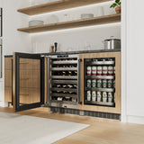 ZLINE 24 In. Touchstone Wine Cooler with Panel-Ready Glass Door and Matte Black Handle (RWDPOZ-24-MB)