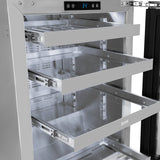 ZLINE 24 In. Touchstone Beverage Fridge with Panel-Ready Glass Door and Matte Black Handle (RBSPOZ-24-MB)