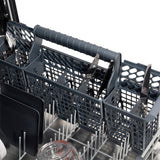 ZLINE Autograph Edition 24" Monument Series 3rd Rack Top Touch Control Tall Tub Dishwasher in Fingerprint Resistant Stainless Steel with Polished Gold Handle, 45dBa (DWMTZ-SN-24-G)