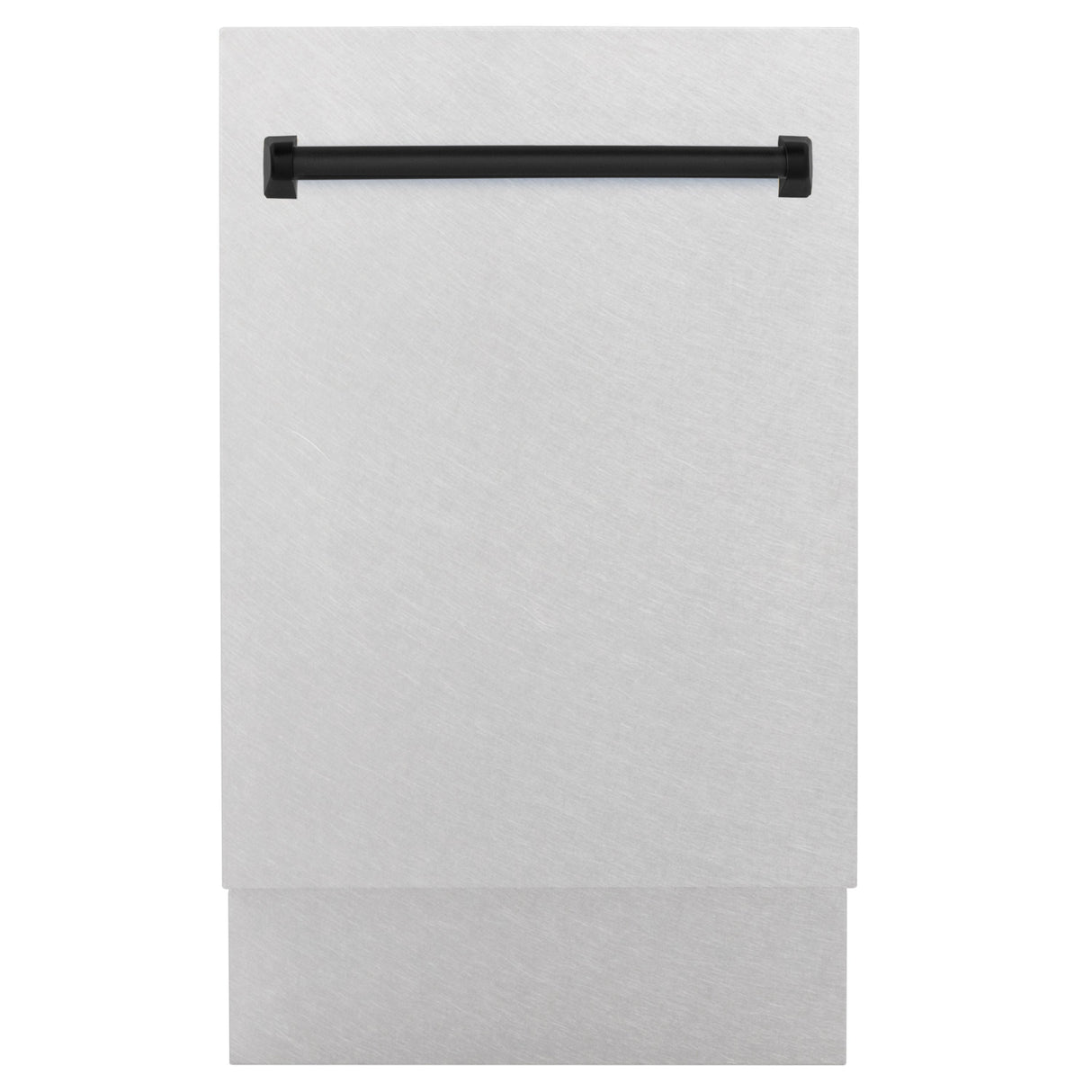 ZLINE Autograph Edition 18” Tallac Series 3rd Rack Top Control Built-In Dishwasher in Fingerprint Resistant Stainless Steel with Matte Black Handle, 51dBa (DWVZ-SN-18-MB)